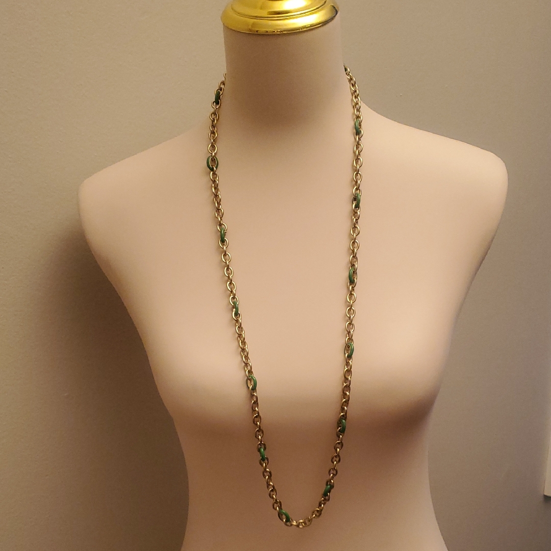 J. Crew Gold And Green Necklace